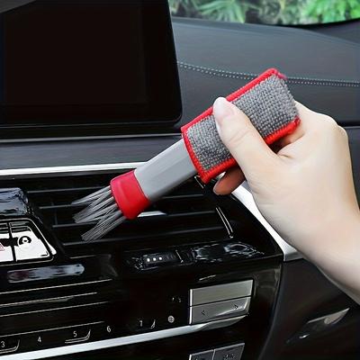 Car Air Conditioner & Dashboard Brush Soft Bristle Double Head Cleaning Supplies for Car Vents & Gaps