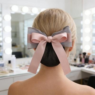 Hair Net Bow Decoration Durable Fabric Mesh Hair Net Simple Hairstyle Hair Bow Decoration Daily Party Outing Hair Accessories