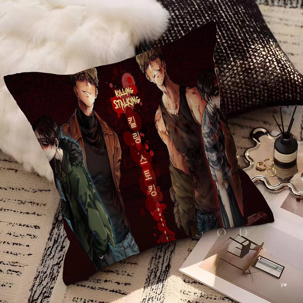 Cartoon Horror KKilling SStalking Personalized Pillow Cover Kids Bedroom Wild Party Decor Pillowcase Kid Birthday Shower Gift
