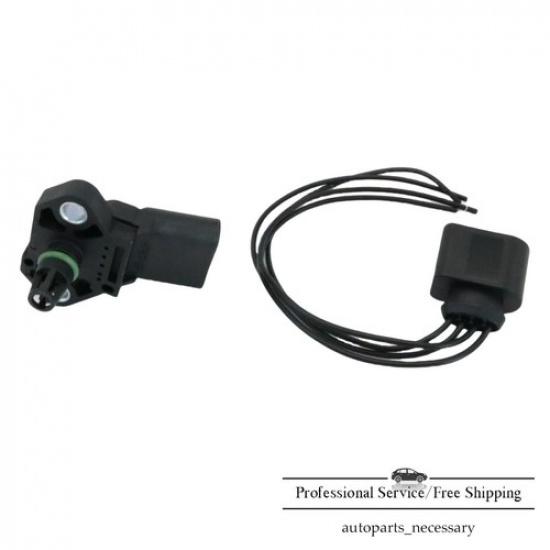 For Volkswagen Jetta 2006- Turbocharger Boost Sensor MAP Sensor W/Connector