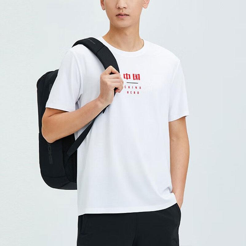 Anta Comprehensive Training Series Letter Print Breathable Sports Short Sleeve T-Shirt Men Tops Pure-White 152337110-1
