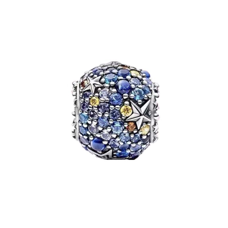 Fine Blue Starry Sky Series Astronaut Star & Crescent Moon Mysterious Alien Sun Fit Original Bracelet Diy Jewelry Gifts