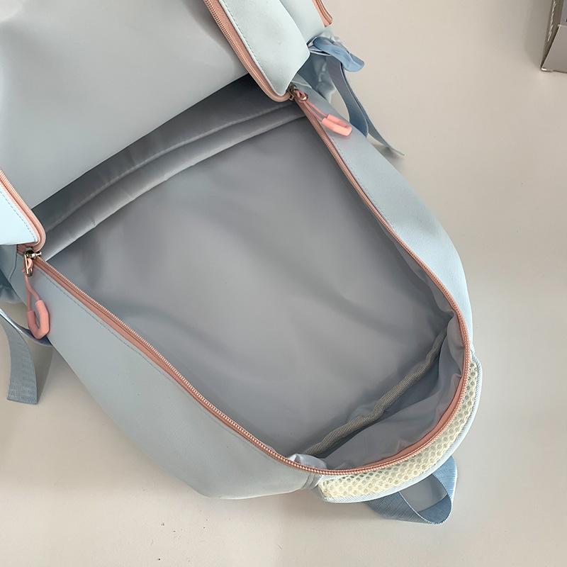 School bag Korean version big couple casual back high value teenager multi-compartment