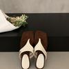French niche design slope heel flip-flops shoes women's outer wear 2025 summer new silver Roman sandals