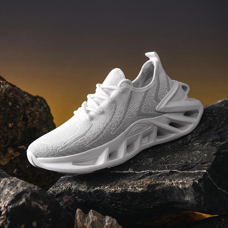 Red Running Sneakers Newest Breathable Comfort For Men Low Top Mens Sports Increase Shoes Mesh Jogging Casual Shoes Slip-on