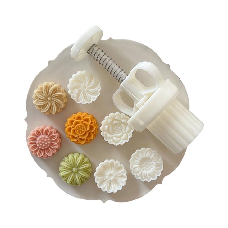 20g Cute Flower Shape Plastic Mooncake Mold Mooncake Mold DIY Baking Accessories