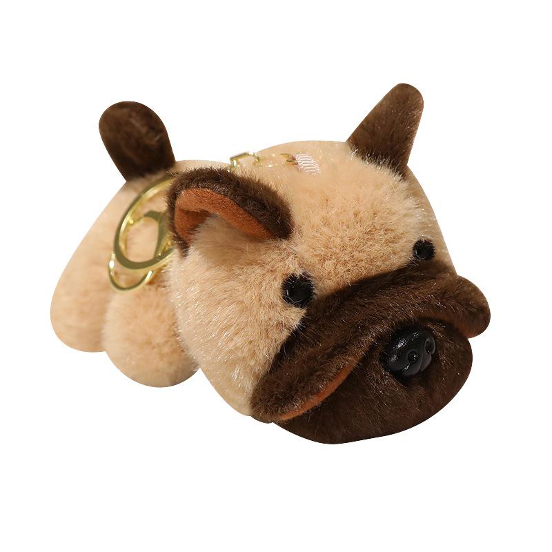 Puppy Plush Dog Doll Keychain Charm - Small Desk Companion Toy for Girls
