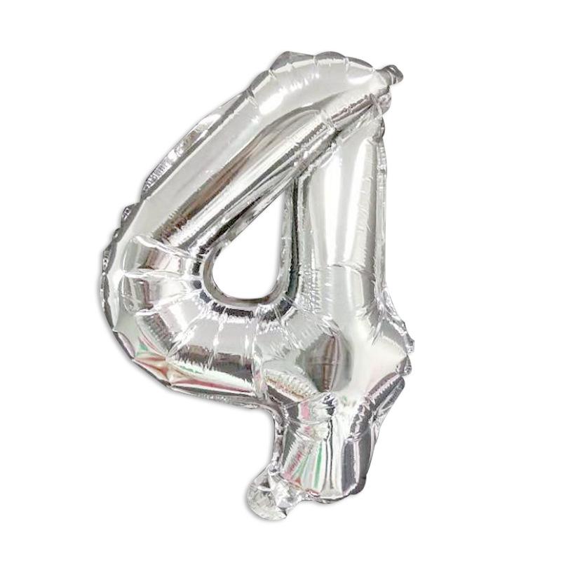 Thin Body 40-Inch Large Digital Aluminum Film Balloon 42-Inch Digital Balloon Birthday Party Decoration Helium Balloon Floating In The Air