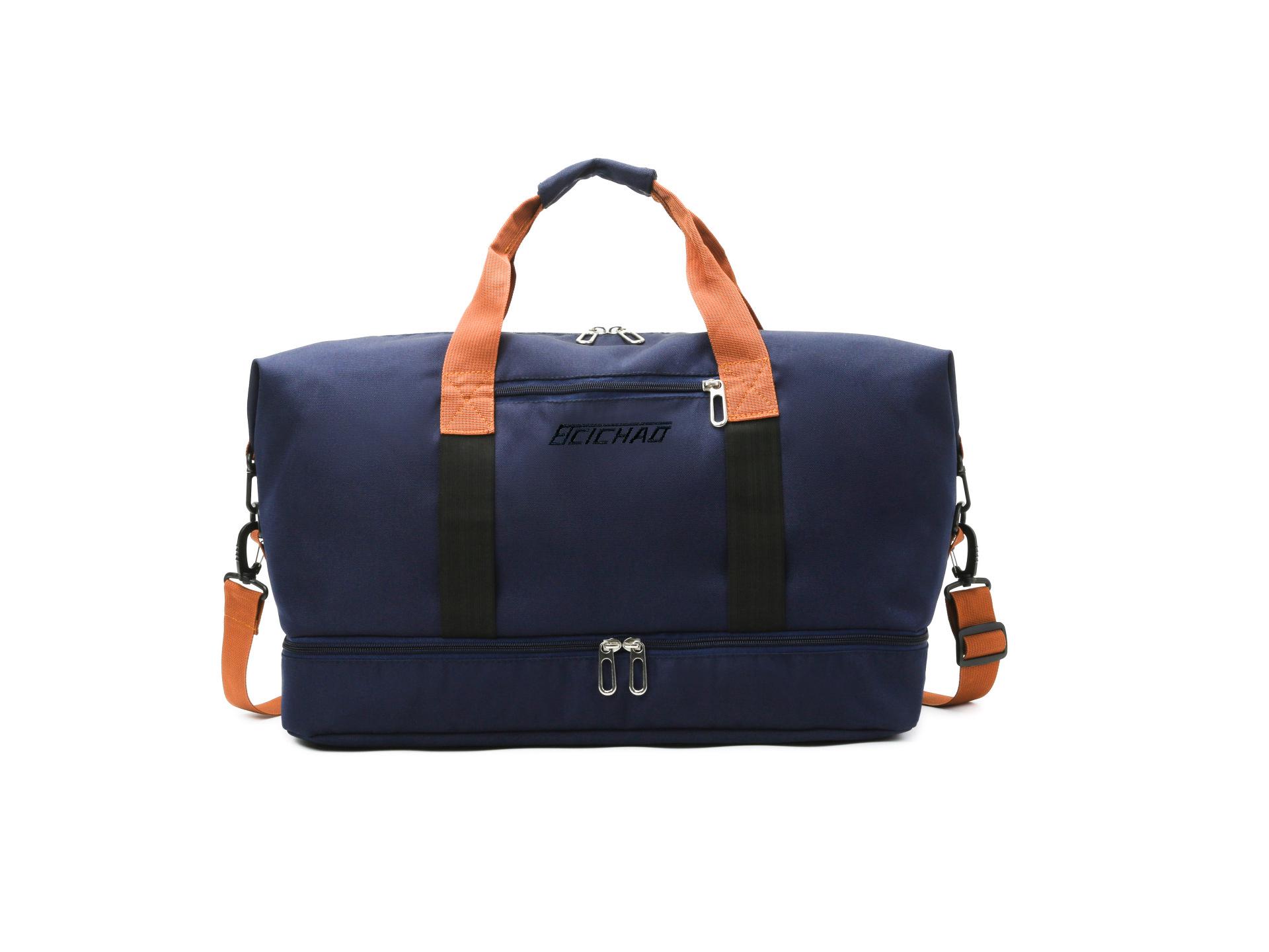 

Waterproof Travel Storage Handbag with Dry/Wet Separation, Large Capacity, Independent Shoe Compartment, and Multiple Pockets. синій