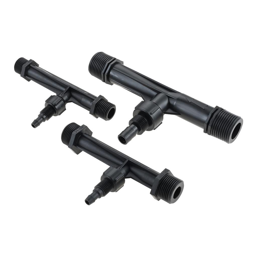 1PC Plastic Irrigation Fertilizer Injector Tube 1/2 3/4 1inch Thread for Agricultural Fertilizer Irrigation Swimming Pool Black