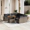 VidaXL Garden Lounge Set with Cushions 9 Pcs, Patio Sofas, Patio Furniture Set, Outdoor Furniture, Grey 3271683