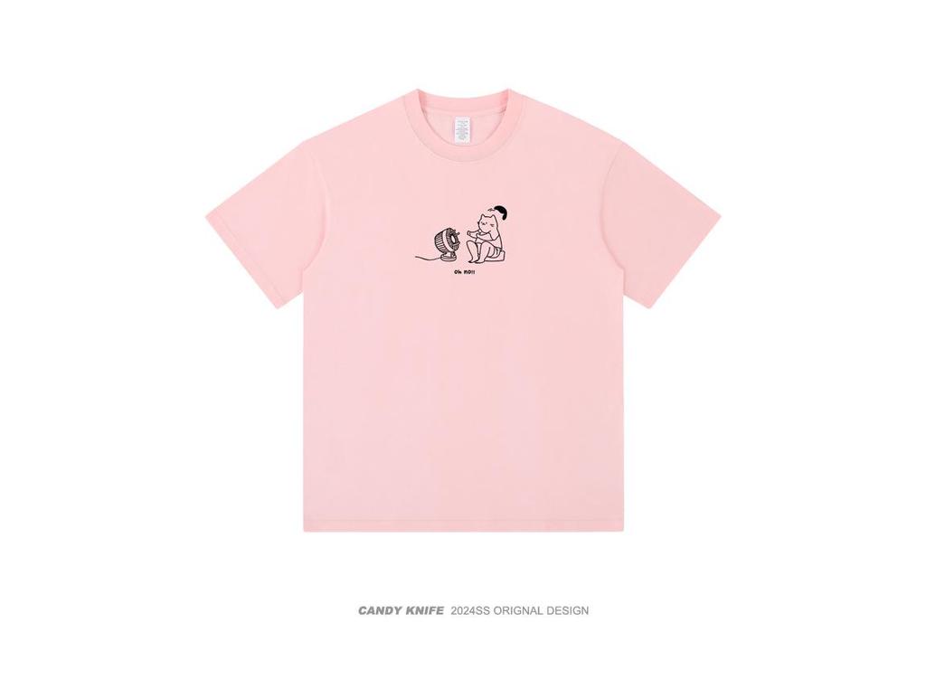 Unisexové japonské retro Harajuku tričko s krátkým rukávem streetwear