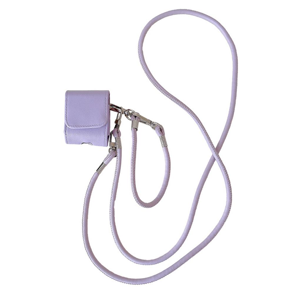 

Для Apple AirPods 4/AirPods 3 Чохол для зарядного кейсу Простий стиль Чохол для Bluetooth-сумісних навушників з плечовим/наручним ремінцем Purple