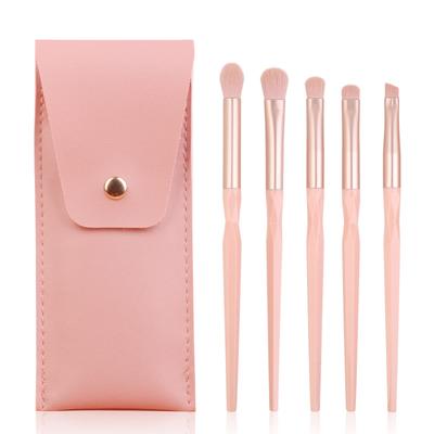 ENZO KEN Pinkes Harz Lidschatten Make-up Pinselset mit Reise-Tragbarem Lidschatten Pinselset für Smokey Eye Nase Dunkel und Pinselstiel in Sanduhrform Tasche,