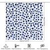 Blue Watercolor Polka Dot Shower Curtain Modern Bathroom Decor Waterproof Fabric Shower Rug Liner Set 72 X 84 (3 Packs)