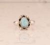 Natural Larimar Gemstone Ring, Birthstone Jewelry, Pear Ring, 925 Silver Ring, Handmade Designer Ring, Unique Gift, Wedding Ring