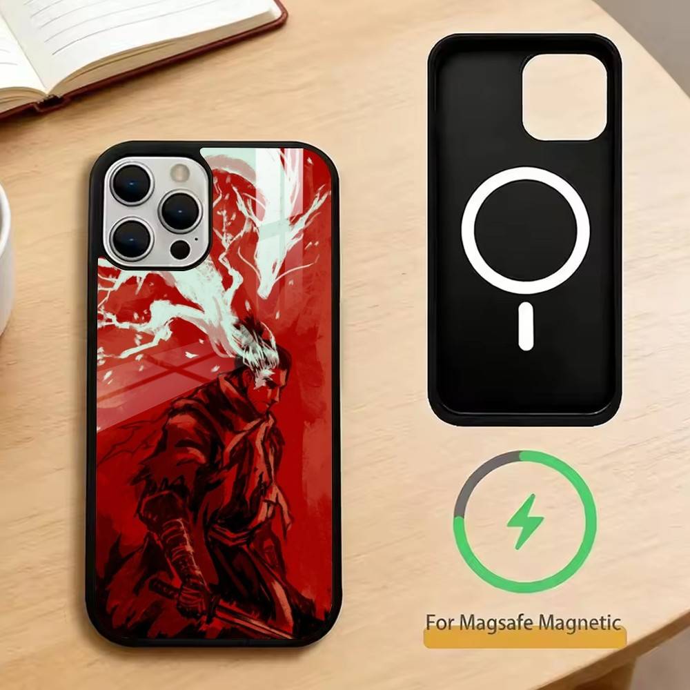 Sekiro Shadows Die Twice Phone Case For iPhone17,16,15,14,13,12,11 Plus,Pro Magnetic For Magsafe Wireless Charging