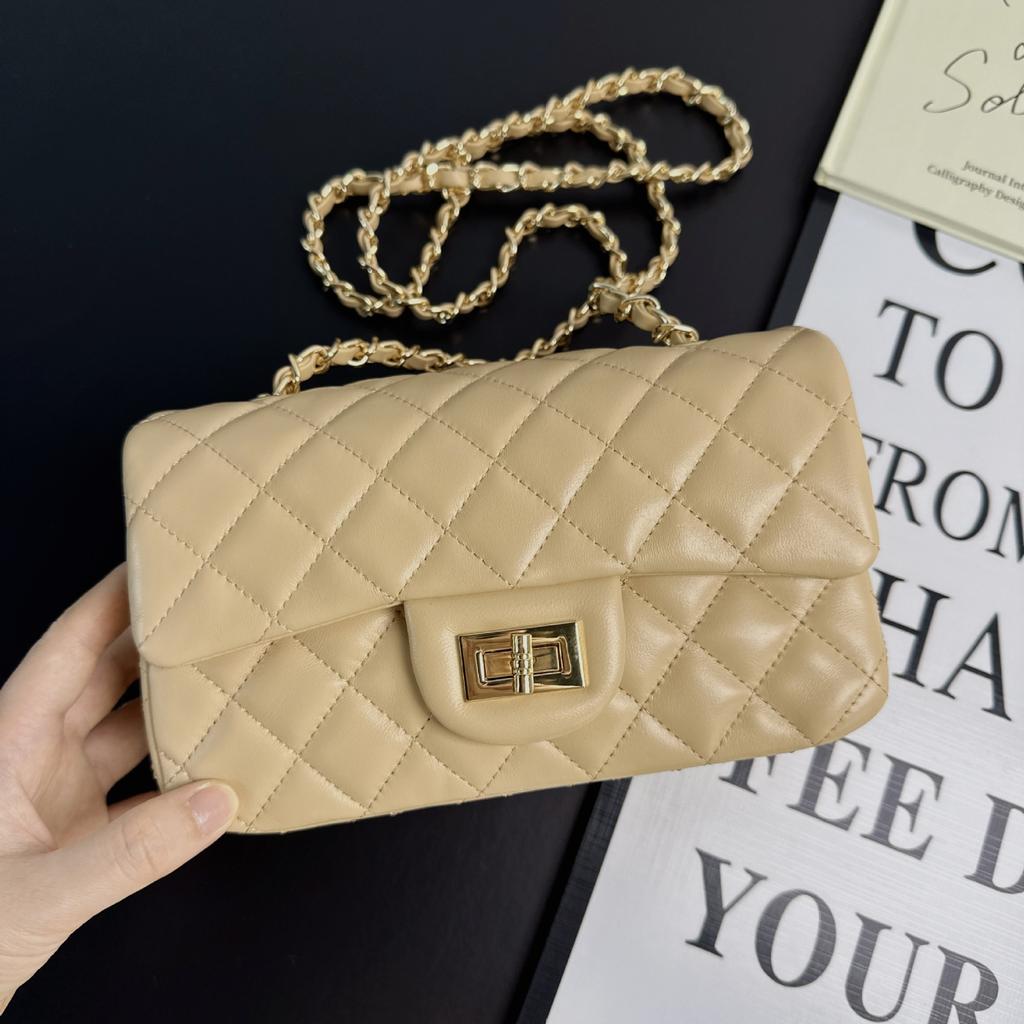 New big mini chain bag classic rhombus square fat leather versatile mini shoulder messenger women's bag
