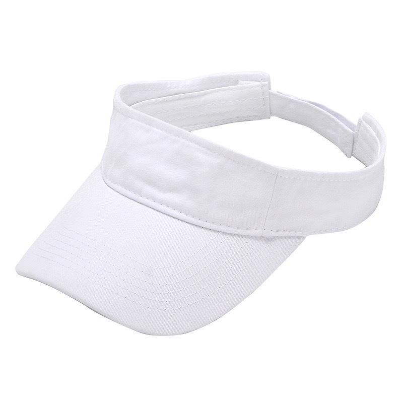 Unisex Wash Denim Embroidered Logo Visor Hat - Breathable Sun Protection for Sports