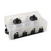 Ground Power Distribution Block Battery BusBar 4 Post Wiring Stud Insulated Busbar Terminal for Auto Car Boat-Caravan RV