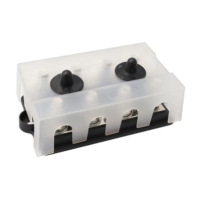 Ground Power Distribution Block Battery BusBar 4 Post Wiring Stud Insulated Busbar Terminal for Auto Car Boat-Caravan RV