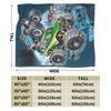 Monster Trucks Car Loves Flannel Blanket Spring Super Warm Bedding Throws Girls Boys Outdoor Novelty Bedspread Sofa Bed Cover