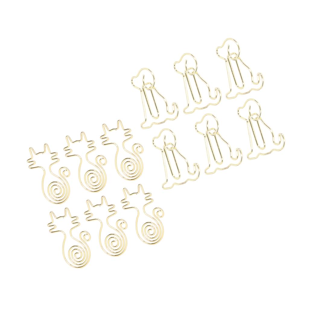 100Pcs Gold Paper Clips Metal Rustproof Plating Process Gold Fadeless Widely Used Cute Paper Clips f