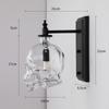Skull Bones Wall Lamp Retro Loft Sconces Clear Glass Bottle Wall Art Light Fixtures for Dinning Room Bar Industrial Home Decor
