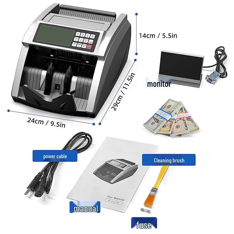 Chuanwei 5100 Multi-Currency Bill Counter CN Plug (adapter Included)
