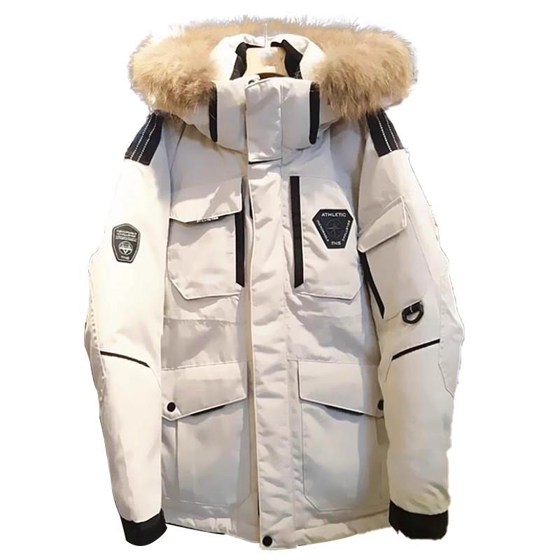 Korean running men's outdoor military clothing couple down jacket women's and men's medium and long thickened jacket