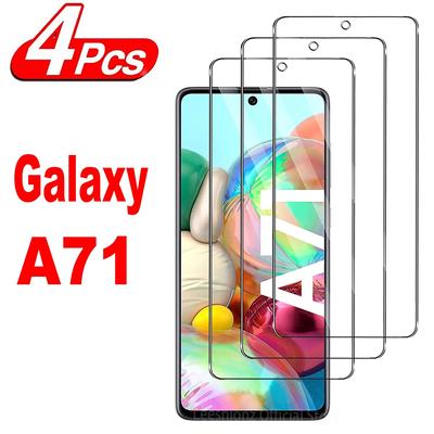 4Pcs Screen Protector Glass For Samsung Galaxy A71 Tempered Glass Film