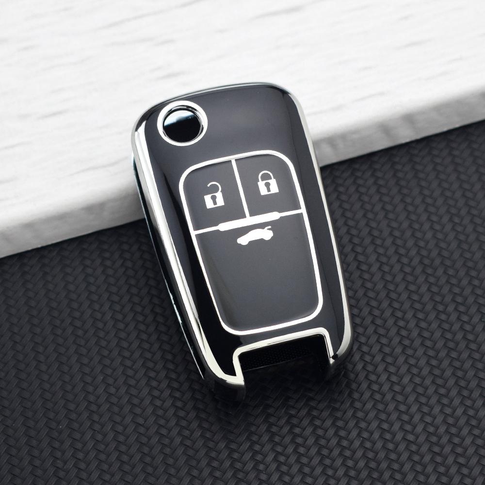 2/3 Buttons Tpu Car Key Case Cover For Chevrolet Malibu Cruze Camaro Aveo Sail Epica Lova Impala Orlando For Buick Opel Key Bag