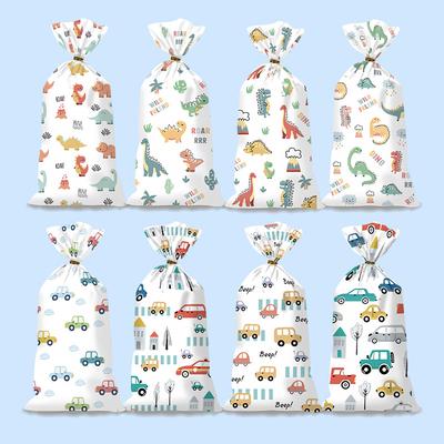 New Style, Cartoon Small Dinosaur, Car Flat Mouth Gift Bag, Candy Dim Sum, Biscuit Snacks, Opp Packaging Bag, Commercial Packaging
