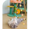 Boredom Cats Chasing Toy with Felt Fruit Ball And Natural Rope Teaser Wand Enrichment Toy For Climbing Hunting Activity