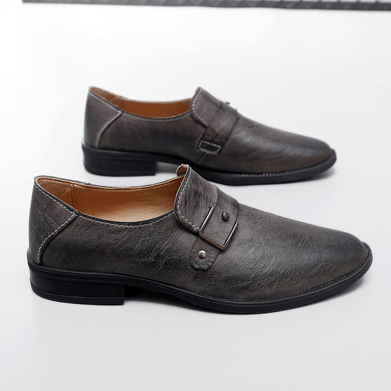 

Модные классические мужские деловые лоферы, повседневные, удобные, дышащие, кожаные, для путешествий, офисные туфли, социальная обувь для джентльмена, мужские размеры 38-48 48 серый