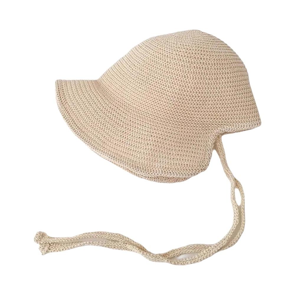 

Big Brimmed Folding Straw Hat Breathable Woven Sun Cap Fashion Vacation Beach Cap Daily бежевый
