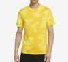 Jordan T Shirts Men's Yellow Crew Neck Moderate Straight Fit CJ6216-728