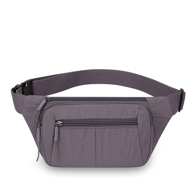 Multi-layer Chest Bag Women's Lightweight Shoulder Crossbody Bag Nylon Sport Riding Waist Bag