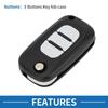 [A ABSOPRO] Renault Compatible 3 Button Key Shell Case Keyless Entry Remote Key Fob Replacement Case for Clio
