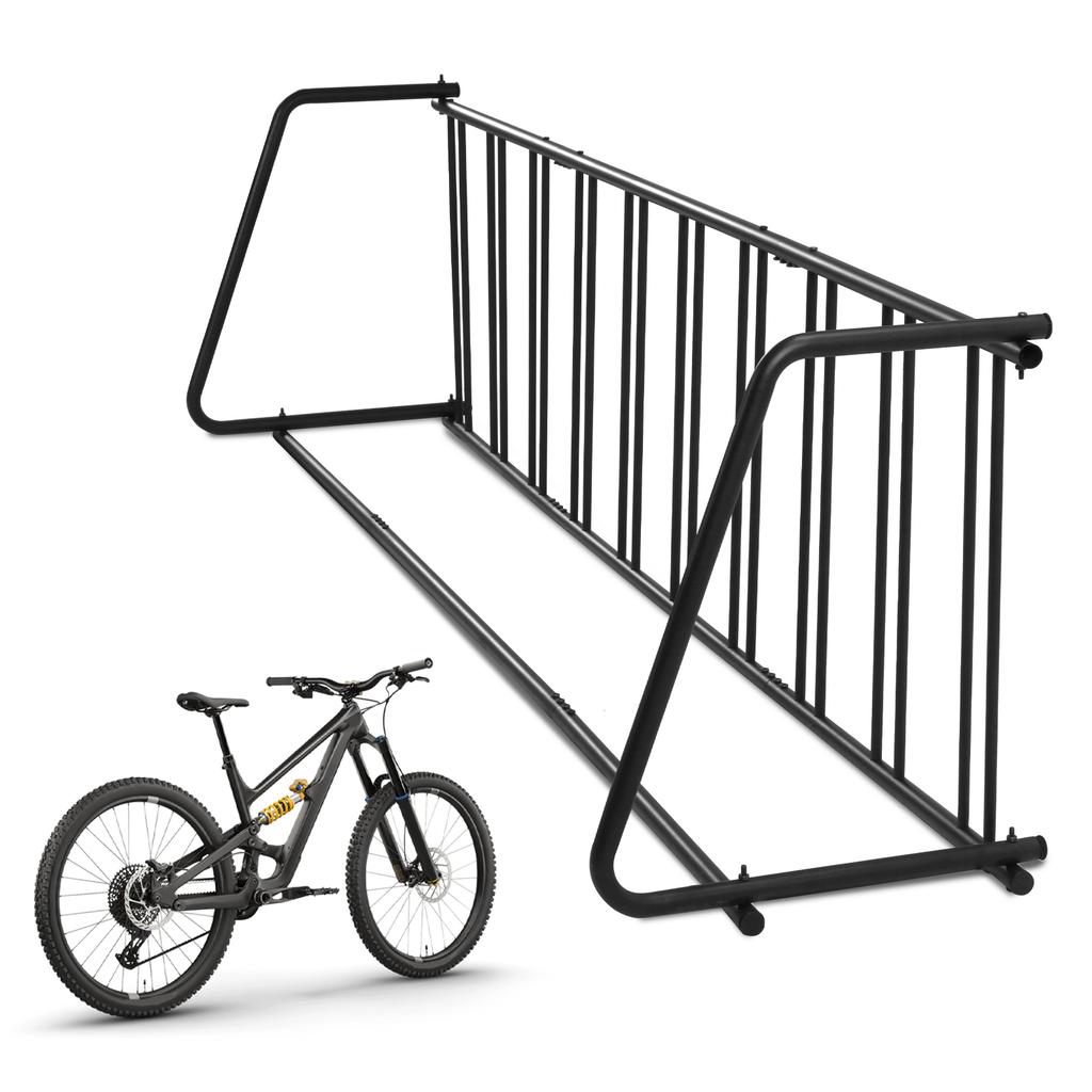 Grid Bike Stand Dual Sided Fits 12-29in Tires Outdoor Bicycle Parking Rack for 10 Holders for Garage Retail School Backyard Shop