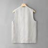 Men's Loose-Fit Japanese Style Linen-Cotton Vest - Trendy, Casual V-Neck Sleeveless Top In Plus Size