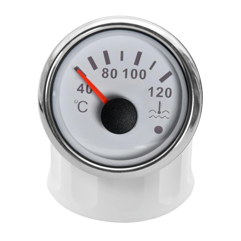 HD 52mm Water Temp Meter With Alarm Funtions 40-120℃ Water Temp Meter Indicator + Coolant Temperature Sensors Adapter 12V/24V