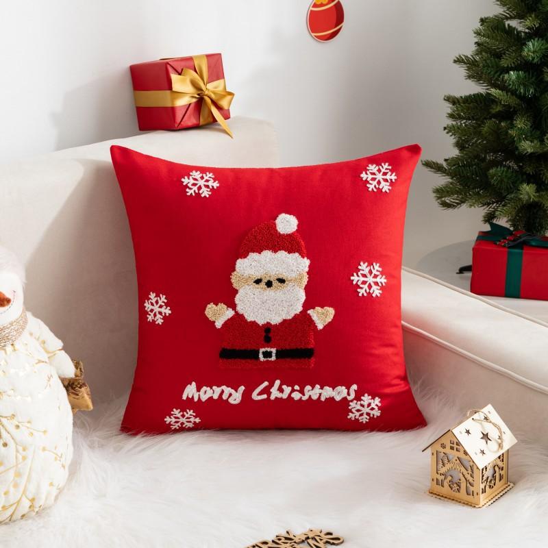 Christmas Pillow Cover Decorative Throw Pillow Case Covers Funny Square Cushion Covers for Sofa Bed Couch Car Home Christmas Decor 18X18inch