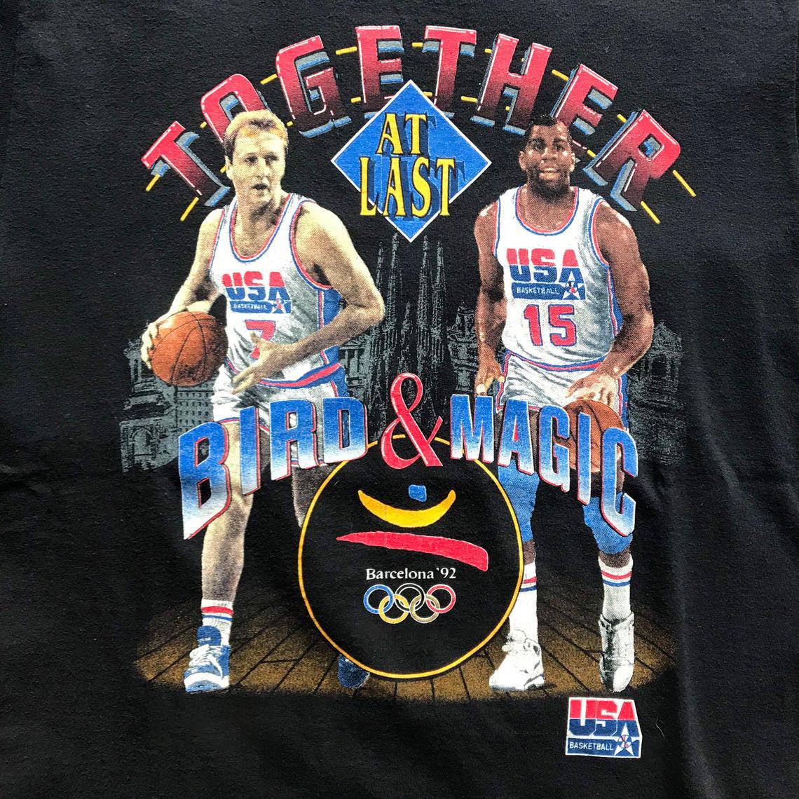 Larry Bird Magic Johnson Men T-Shirt Mens Womens Tees Top Black Unisex Cotton Tee All Sizes JJ4200 2XL