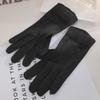 Warm Gloves Single Layer Women's Elegant Lace Houndstooth Outdoor Riding Cold Proof and Wind Proof Touch Screen Autumn and Winter Gloves