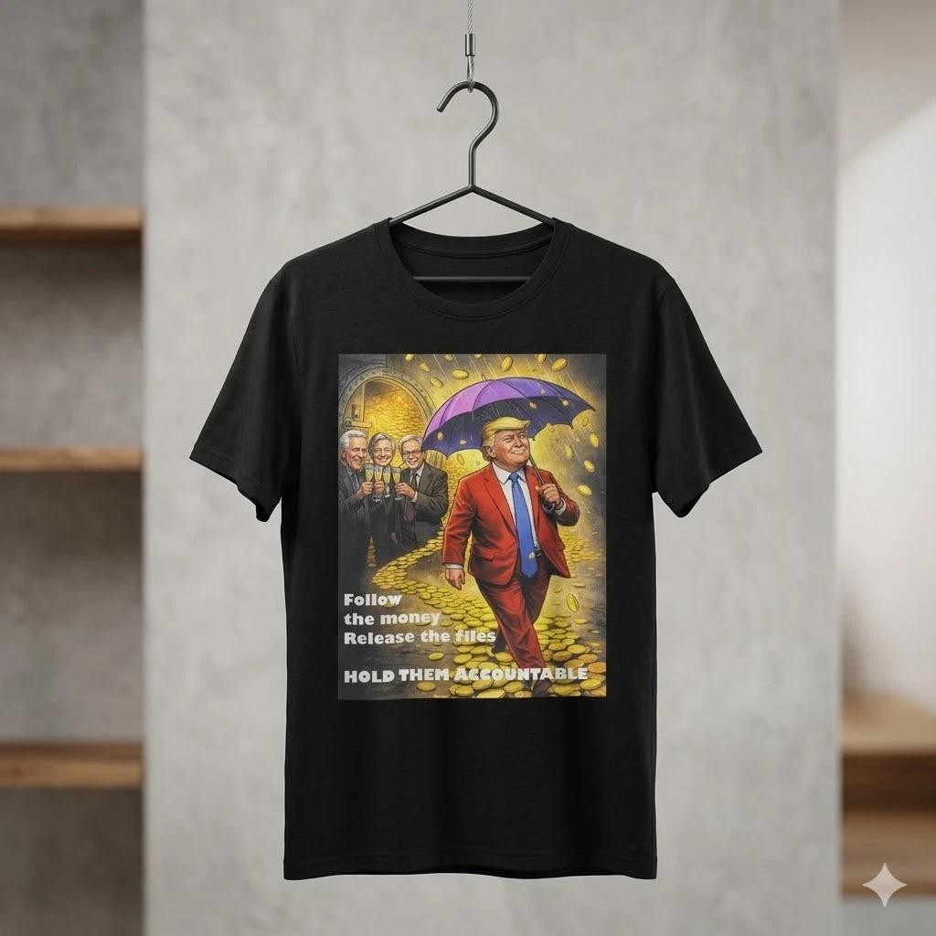 Unisex Adult Funny Graphic Follow The Money Fny Political Satire T-... S
