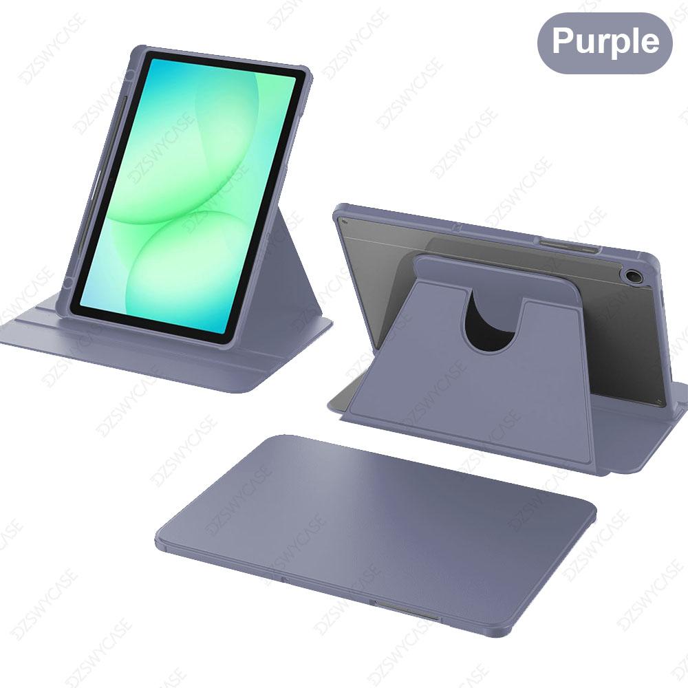Hoesje Voor Samsung Galaxy Tab A9/A11 Plus 11 SM-X210 X230, met Potloodhouder, 360 Roterende Standaard Transparante Achterkant