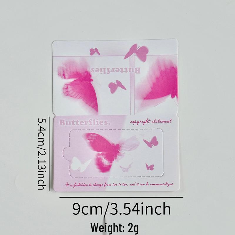 Artistic Butterfly Sticky Notes - Cartoon Message Cards for Journal Decor & Student Gifts