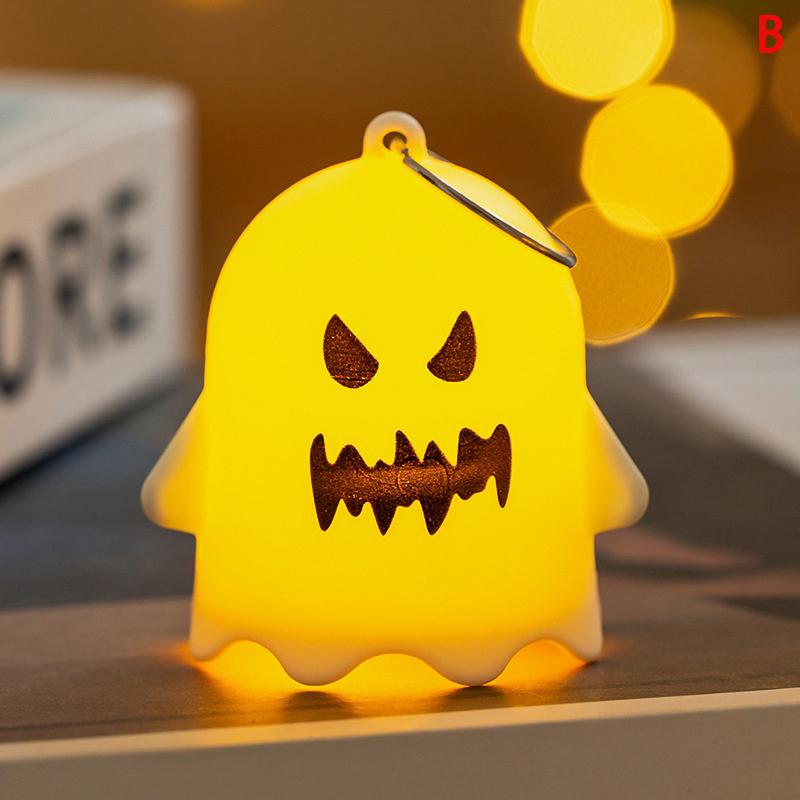 Halloween Trinkets Set Diminutive Tiny Pumpkin Lanterns Eerie Ghost Ornaments Micro Party Favor Display Scene Items