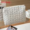 Floral Cotton Makeup Bag With Breathable Design For Daily Use